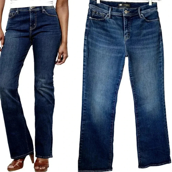 Levi's 512 Perfectly Slimming Bootcut Denim Blue Jeans Size 10 High Waist 31X32 - Picture 1 of 16
